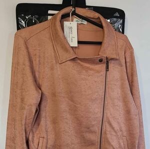 Grace & Lace Women's Coral Leather Jacket